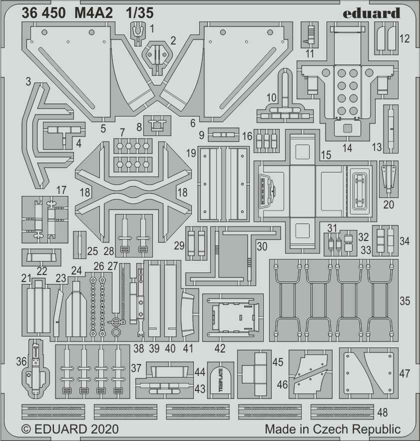 

Фототравление Eduard 36450 M4A2 1/35