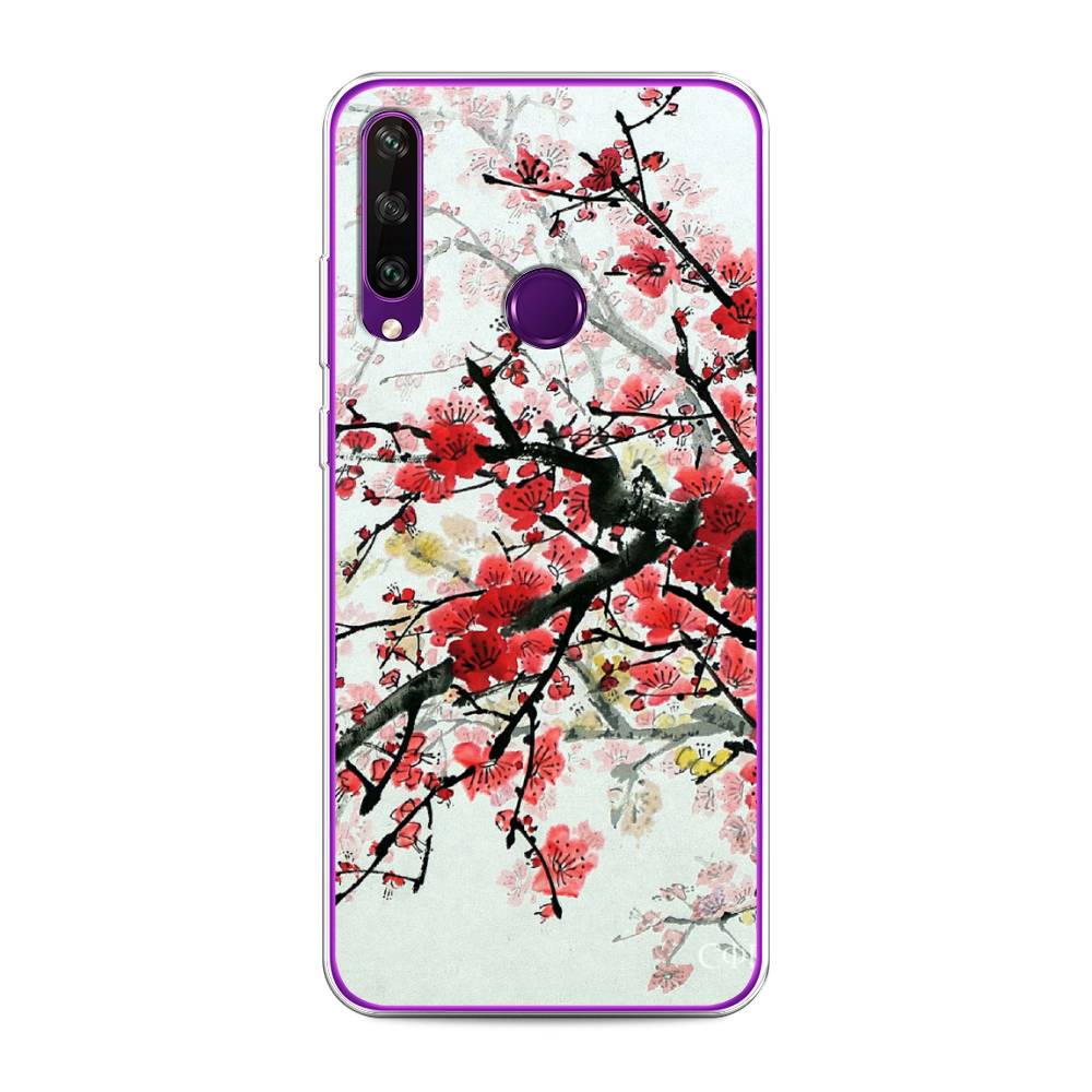 

Чехол Awog на Huawei Y6p "Сакура", Розовый;черный, 6103250-4