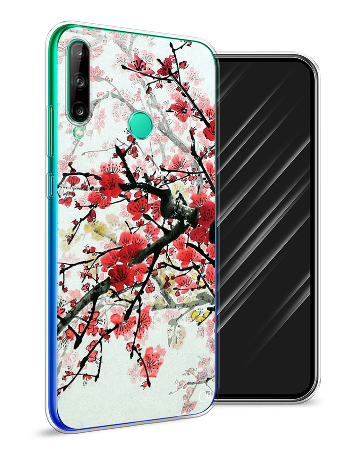 

Чехол Awog на Huawei Y7p "Сакура", Розовый;черный, 6103350-4
