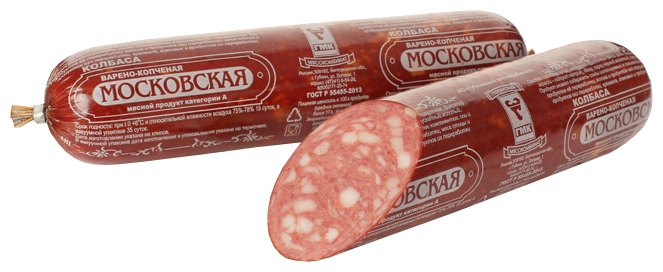 

Колбаса Губернская мясная компания Московская варено-копченая