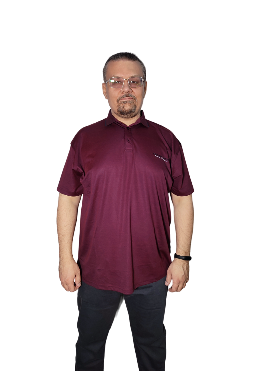 Футболка мужская Polo Pepe 1755552 бордовая 4XL