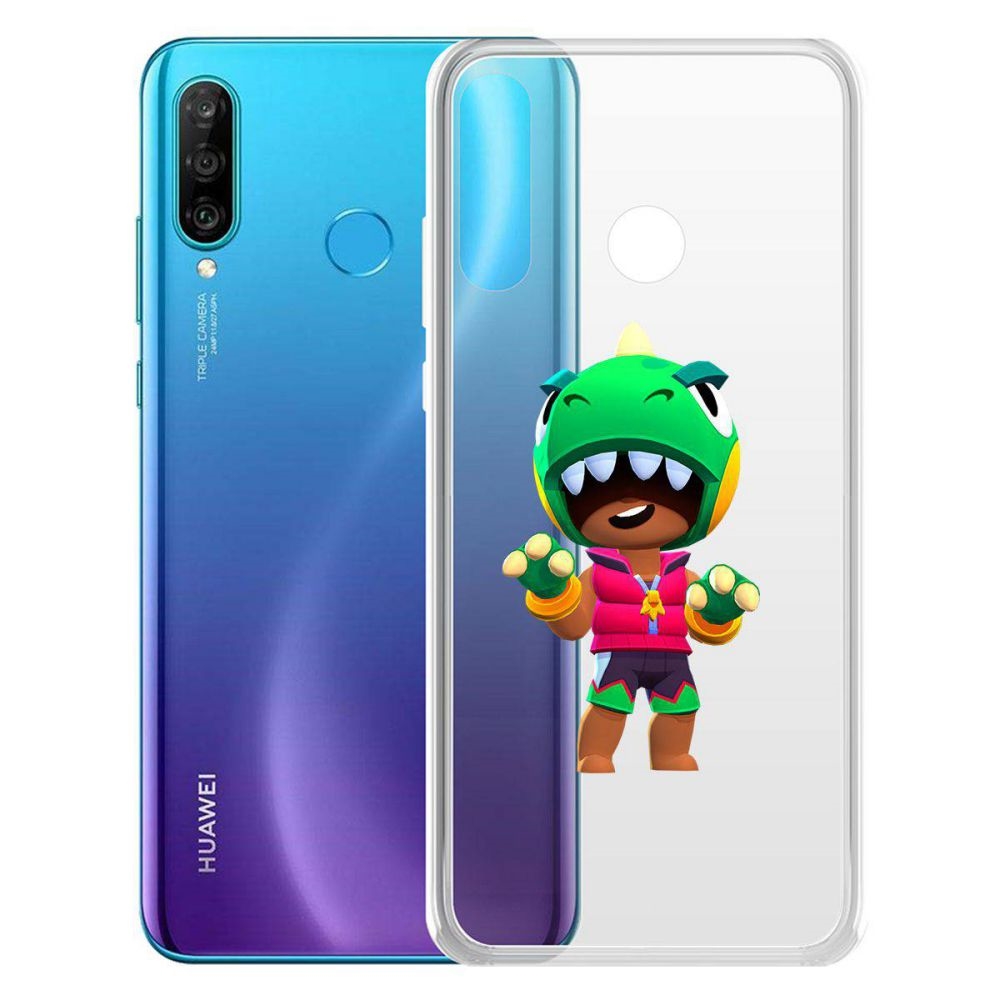 

Чехол-накладка Brawl Stars-Дино Леон для Huawei P30 Liteor 20 Lite (RU)/20s/20e