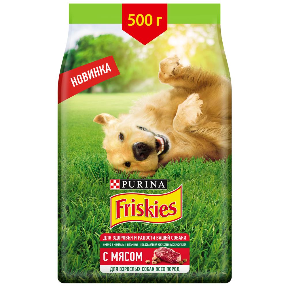 фото Сухой корм для собак friskies , мясо, 500г