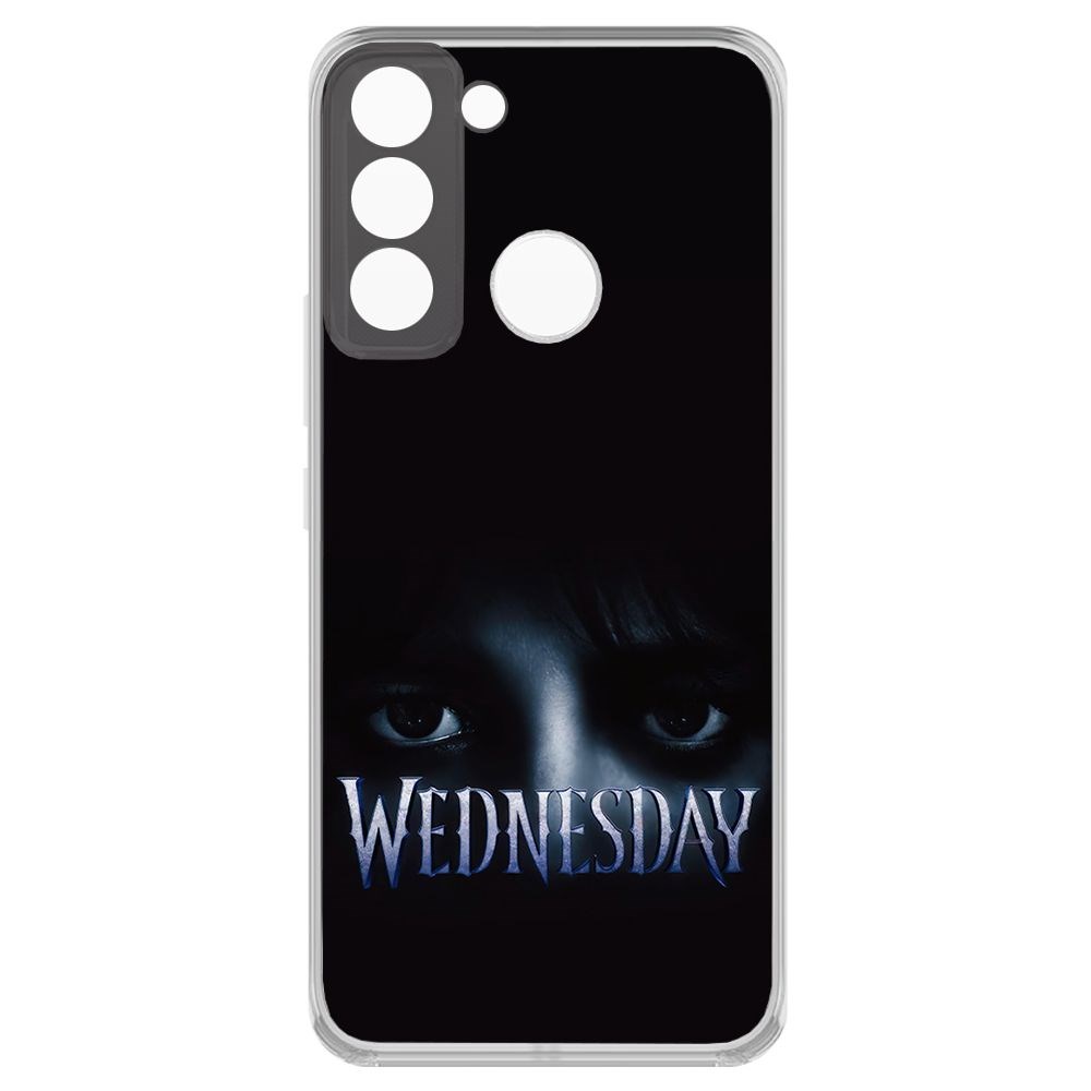 

Чехол-накладка Krutoff Clear Case Уэнсдей Аддамс - Логотип для TECNO POP 5 LTE, Прозрачный