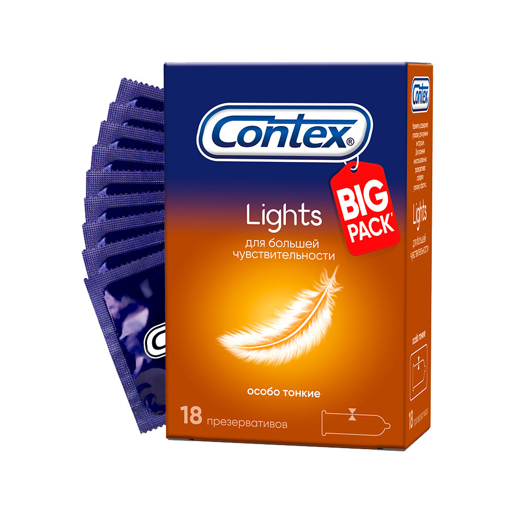 Презервативы CONTEX Lights особо тонкие 18 шт.