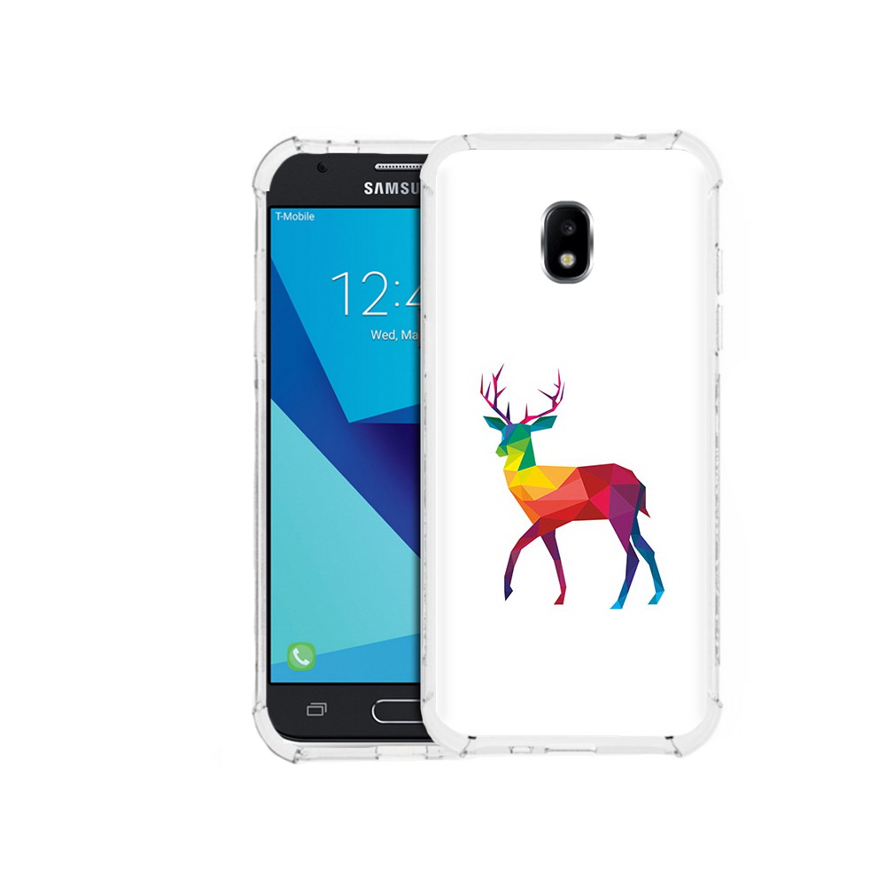 

Чехол MyPads Tocco для Samsung Galaxy J3 (2017) геометрический олень (PT74067.575.286), Прозрачный, Tocco