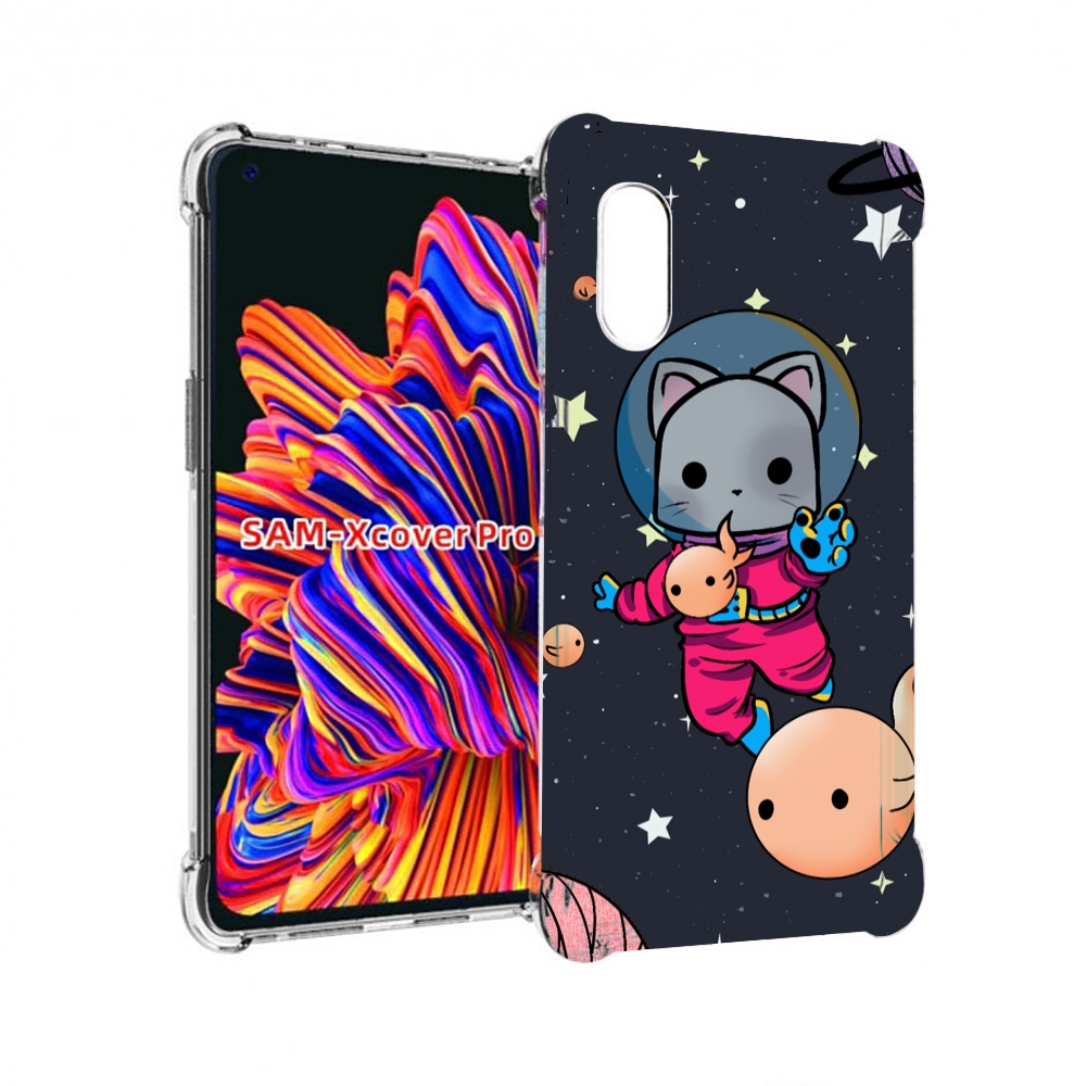 

Чехол MyPads котик-с-рыбкой-в-космосе для Samsung Galaxy Xcover Pro 1, Прозрачный, Tocco