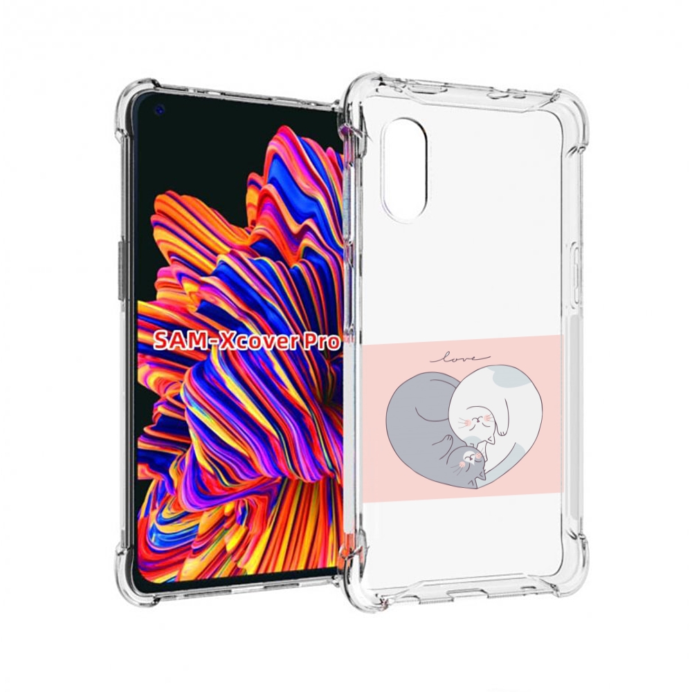 

Чехол MyPads котики-в-форме-сердца для Samsung Galaxy Xcover Pro 1, Прозрачный, Tocco