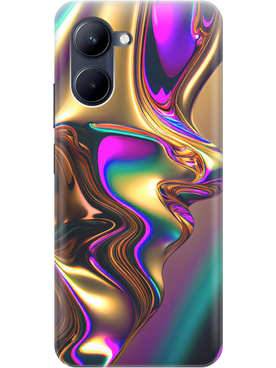 

Силиконовый чехол на realme C33 с принтом "Золотистая абстракция", Прозрачный;золотистый;фиолетовый, 766400431