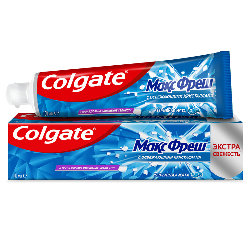 

Зубная паста Colgate Макс Фреш Взрывная мята 100 мл, макс Фреш Взрывная мята