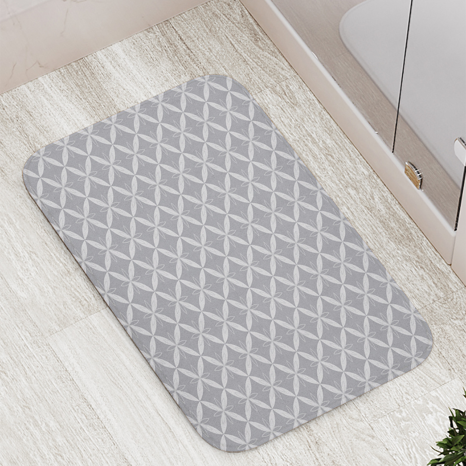 

Коврик противоскользящий JoyArty "Решетка моно" для ванной, сауны, бассейна, 77х52 см, Решетка моно