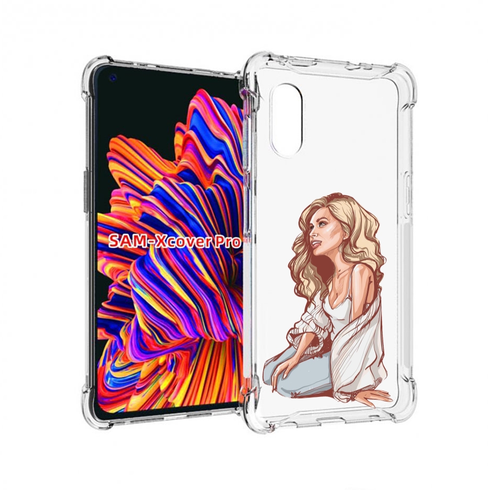 

Чехол MyPads красивая-девушка-в-белом женский для Samsung Galaxy Xcover Pro 1, Прозрачный, Tocco