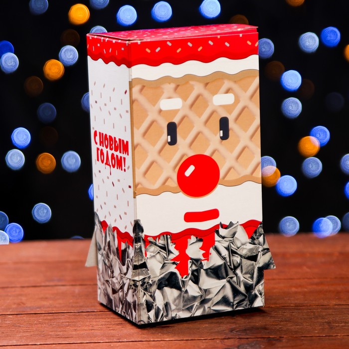 

Подарочная коробка "С Новым годом" 10,1 х 8,2 х 20,2 см (10 шт), Разноцветный