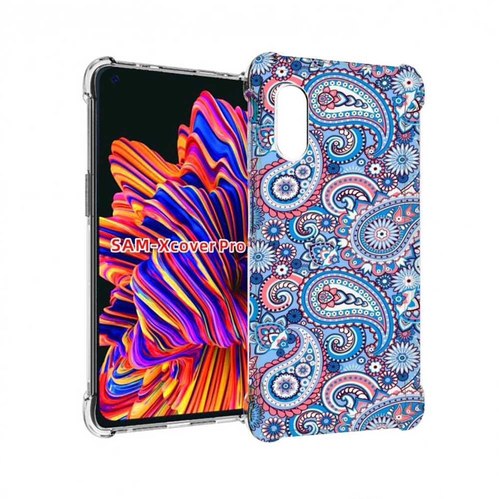 

Чехол MyPads красивый голубой арнамент для Samsung Galaxy Xcover Pro 1, Прозрачный, Tocco