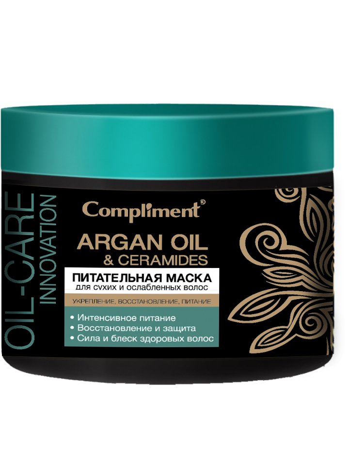 Купить Питательная маска для сухих и ослабленных волос Compliment ARGAN OIL & CERAMIDES 300м