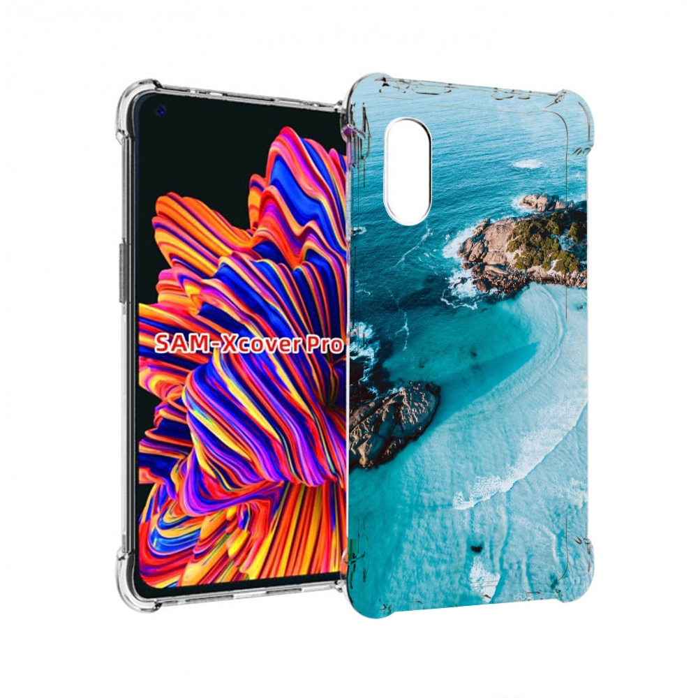 

Чехол MyPads красивый голубой залив для Samsung Galaxy Xcover Pro 1, Прозрачный, Tocco