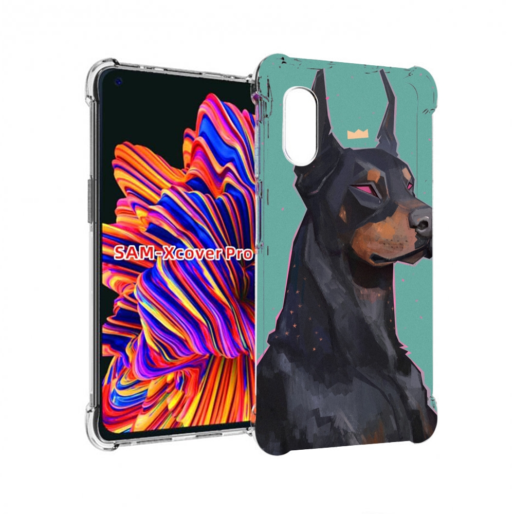 Чехол MyPads красивый-доберман для Samsung Galaxy Xcover Pro 1