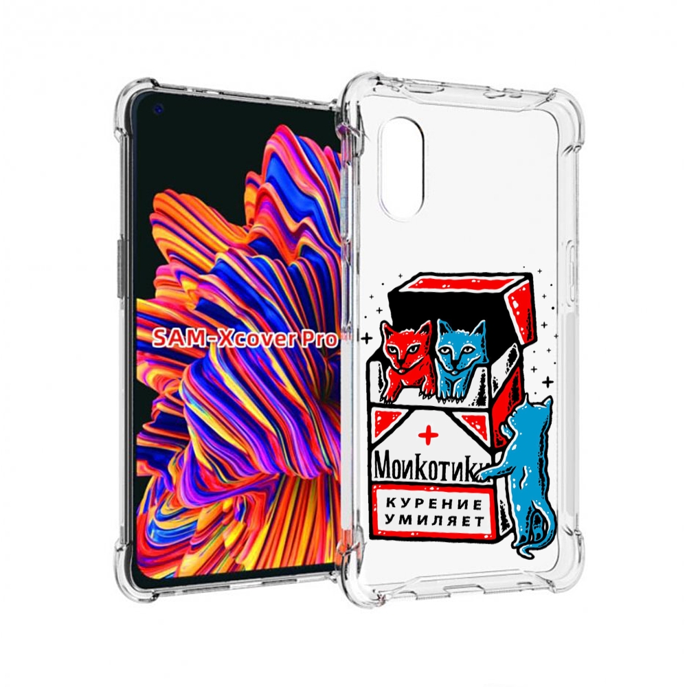 

Чехол MyPads красно-синие-коты для Samsung Galaxy Xcover Pro 1, Прозрачный, Tocco