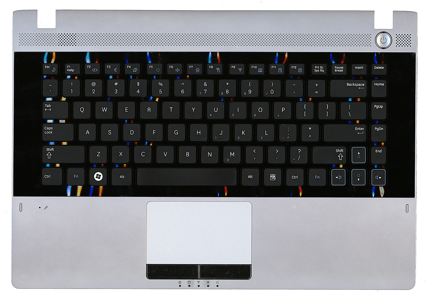 

Клавиатура для ноутбука Samsung RC410 топ-панель серая