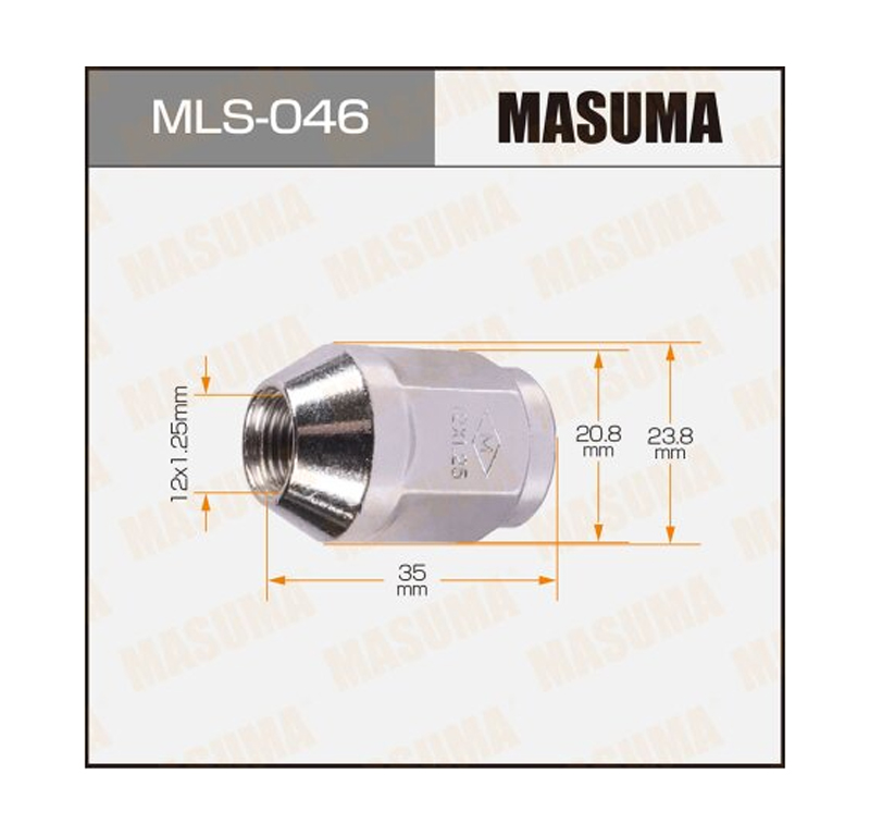 фото Гайка колесная стальная masuma m12x1.25 mls046