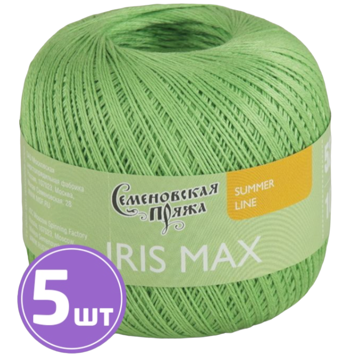 

Пряжа Семеновская IRIS max (86), светло-зеленый 5 шт. по 100 г