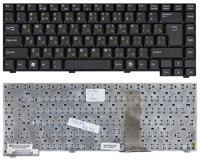 

Клавиатура для ноутбука Fujitsu Amilo D1840 D1845 A1630 черная