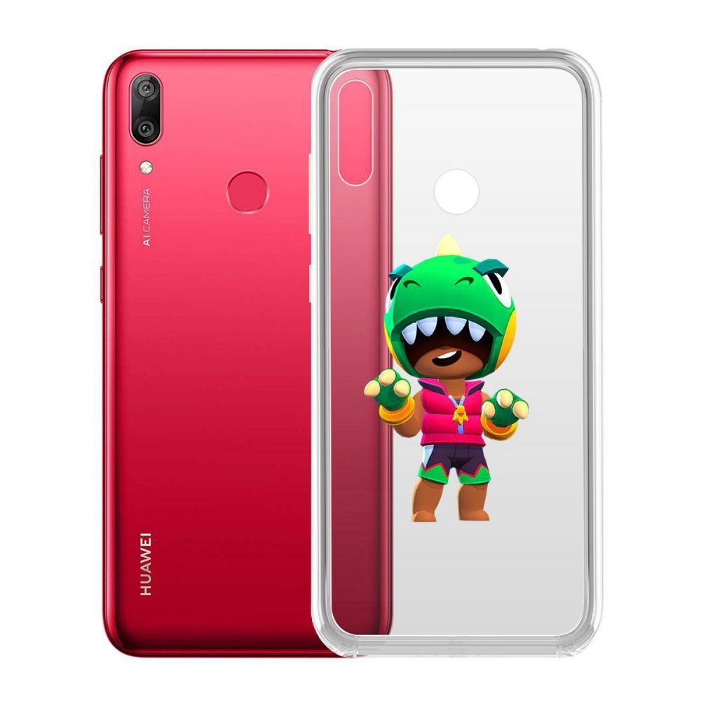 

Чехол-накладка Brawl Stars-Дино Леон для Huawei Y7 (2019), Прозрачный