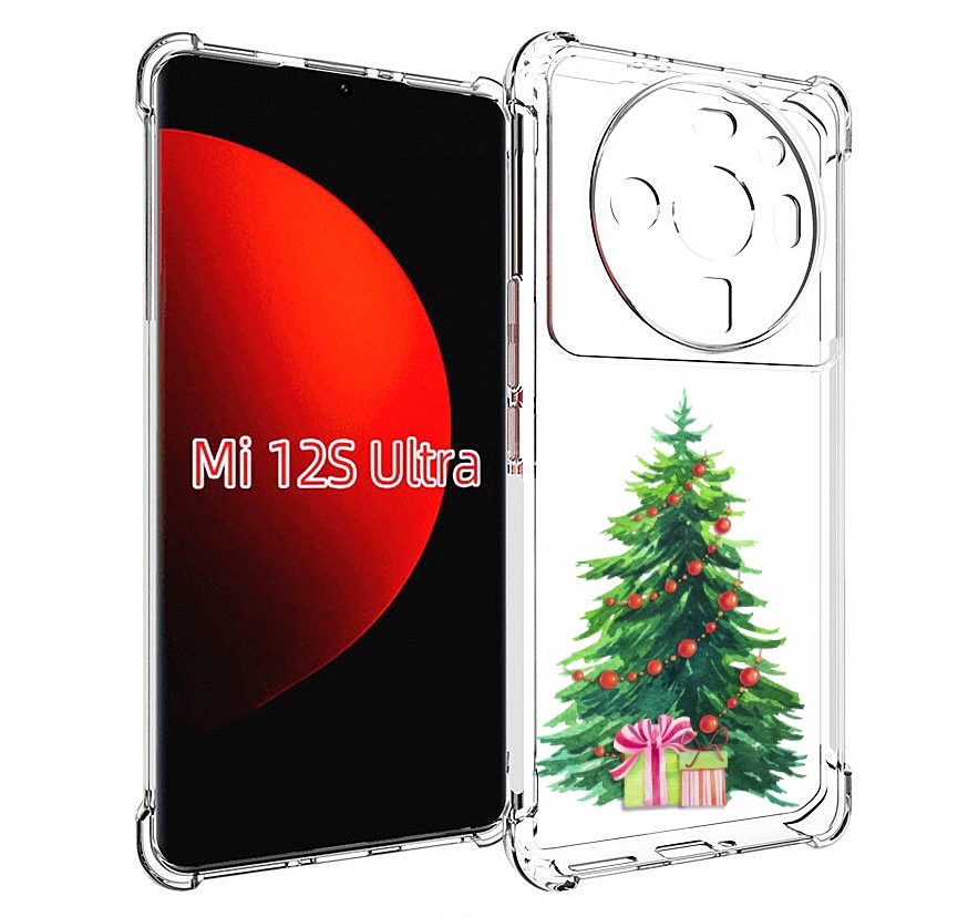 Чехол MyPads Елка новогодняя с подарками акварель для Xiaomi 12S Ultra