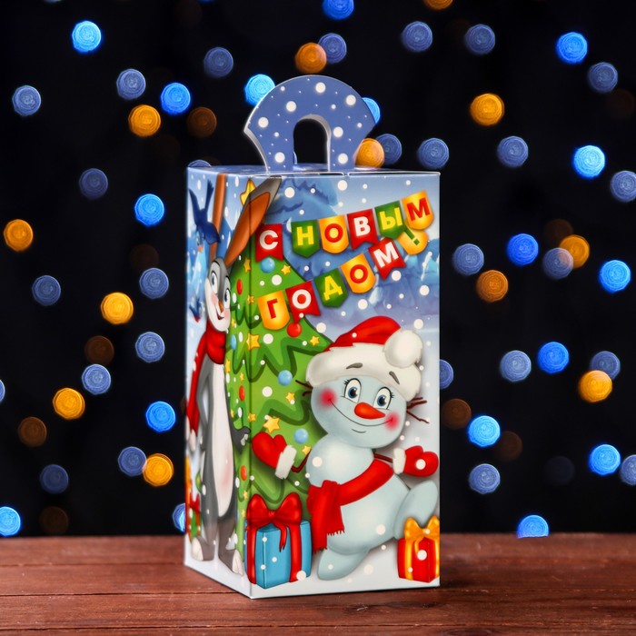 

Подарочная коробка «Новогодний хоровод», 9,5 х 9,5 х 19,7 см (5 шт), Разноцветный