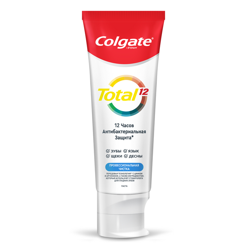 

Зубная паста Colgate TOTAL12 Профессиональная чистка 75мл, зубная паста CN03105A