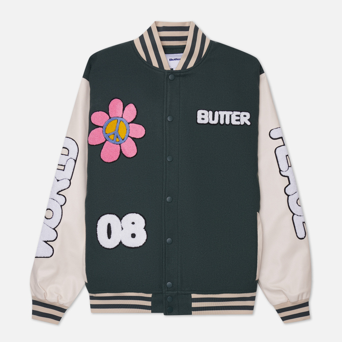 

Мужская куртка бомбер Butter Goods World Peace Varsity зелёный, Размер L, Зеленый, World Peace Varsity