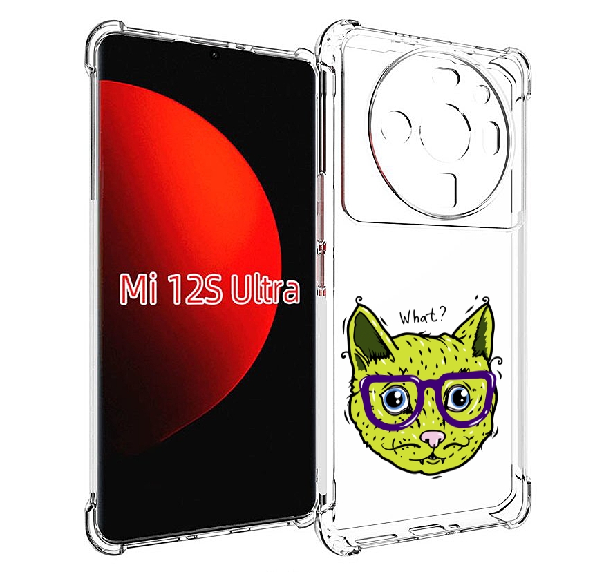 

Чехол MyPads Зеленый кот для Xiaomi 12S Ultra, Прозрачный, Tocco