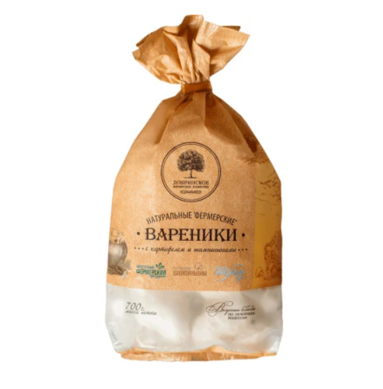 

Вареники Добринское фермерское хозяйство Фермерские с картофелем и жареным луком 700 г