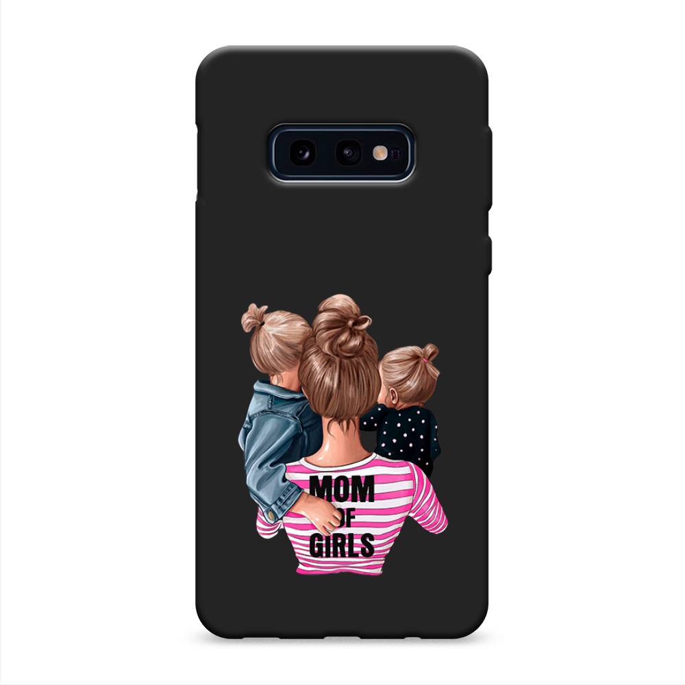 фото Матовый силиконовый чехол "mom of girls" на samsung galaxy s10e awog