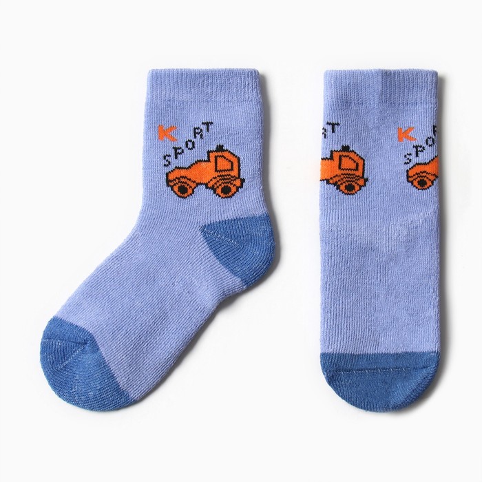 

Носки детские махровые, цвет МИКС, р-р.22-25, Синий