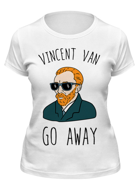 

Футболка женская Printio Vincent van go away белая S, Белый, Vincent van go away