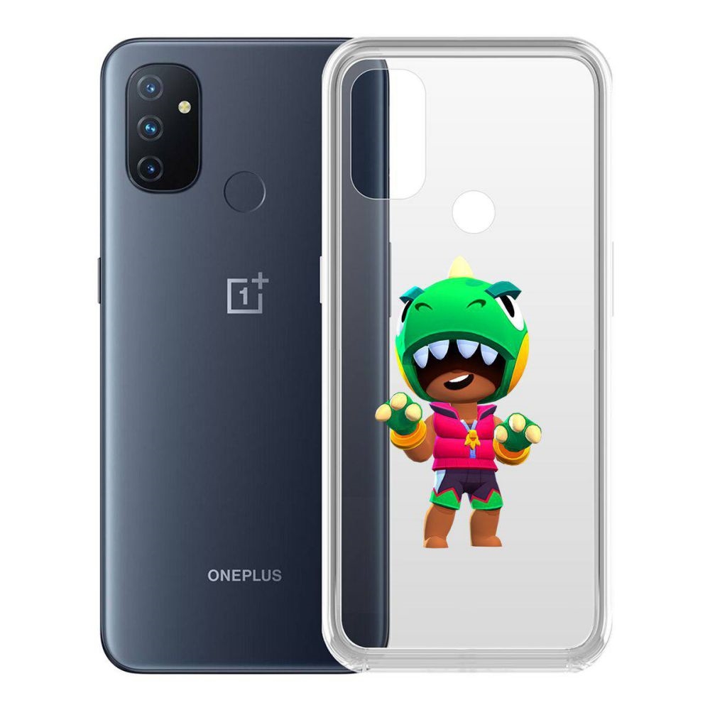

Чехол-накладка Brawl Stars-Дино Леон для OnePlus Nord N100, Прозрачный