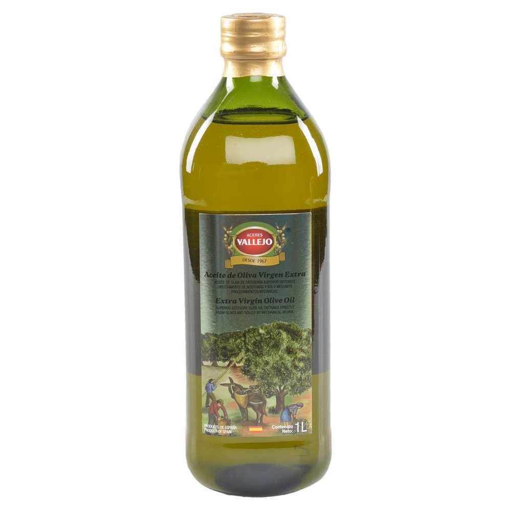 Масло оливковое Aceites Vallejo Extra Virgin нерафинированное, в пластике, 1 л