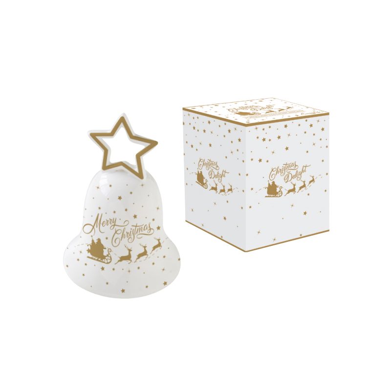 

Колокольчик фарфоровый большой Christmas delight в подарочной упаковке