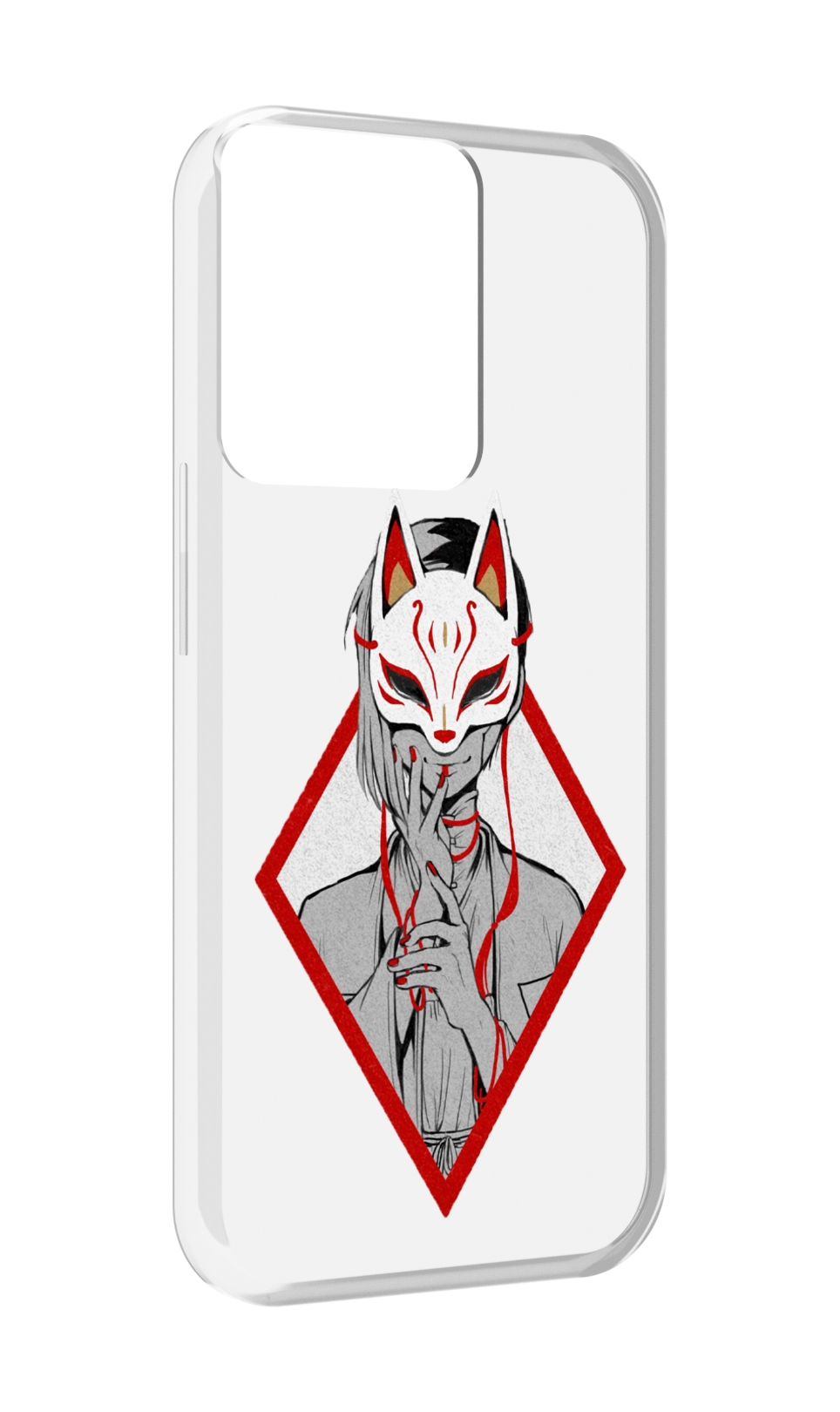 

Чехол MyPads девушка в маске япония для OPPO Reno 8, Прозрачный, Tocco