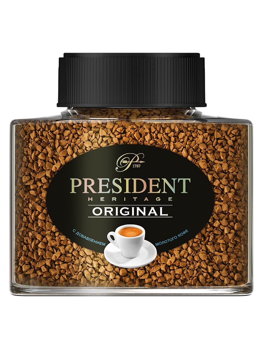 Кофе натуральный President Heritage Original сублимированный, молотый, 100 г