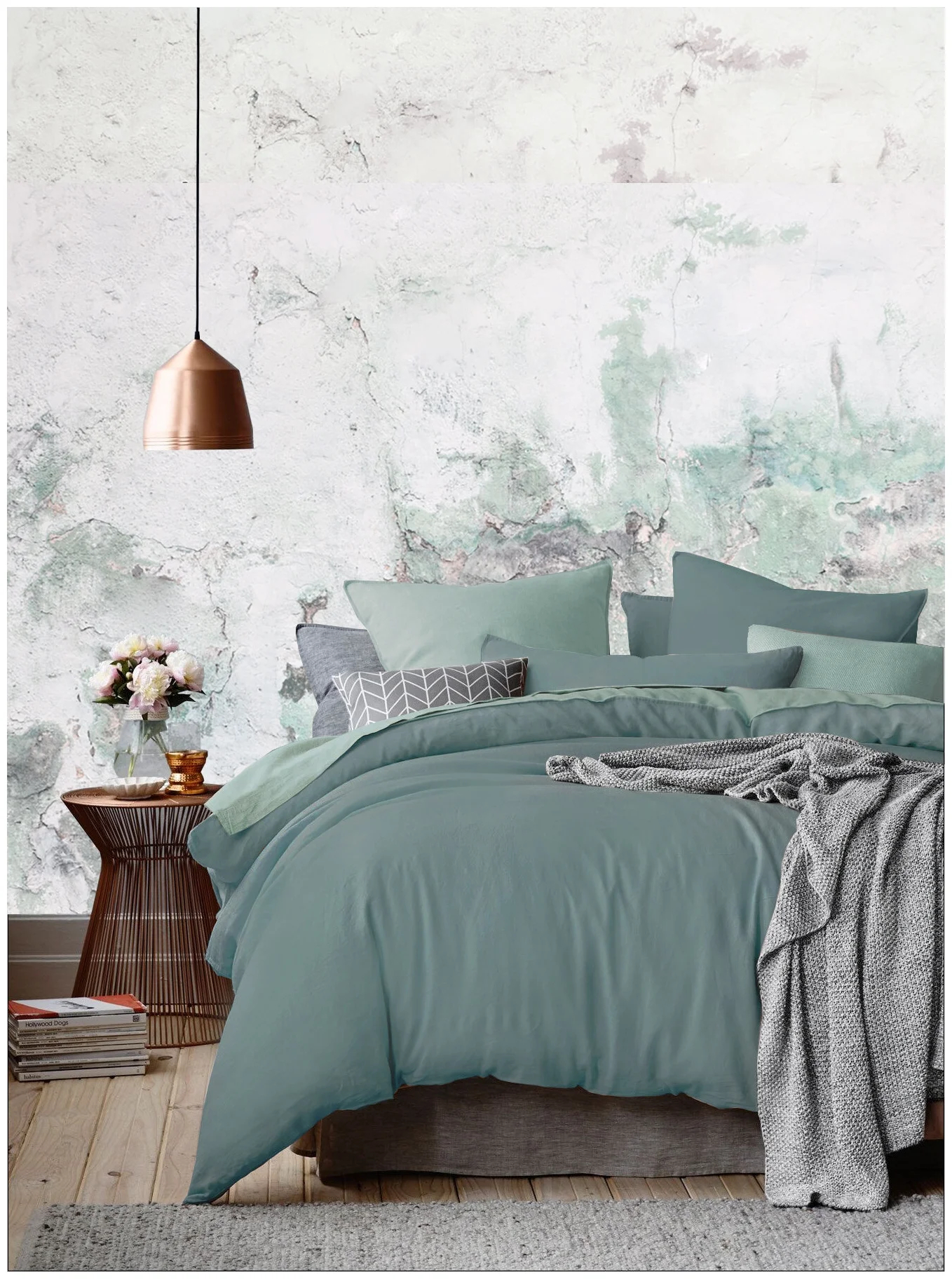 

5207/53 КПБ сем "Актуал" н(2)70x70 сатин гладкокр.ПОЛЫНЬ (арктический/мята)