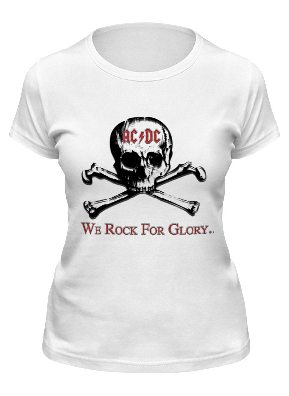 

Футболка женская Printio Ac/dc белая 2XL, Ac/dc