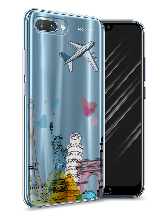 

Чехол Awog на Honor 10 "Самолет путешествий", Желтый, 65350-10