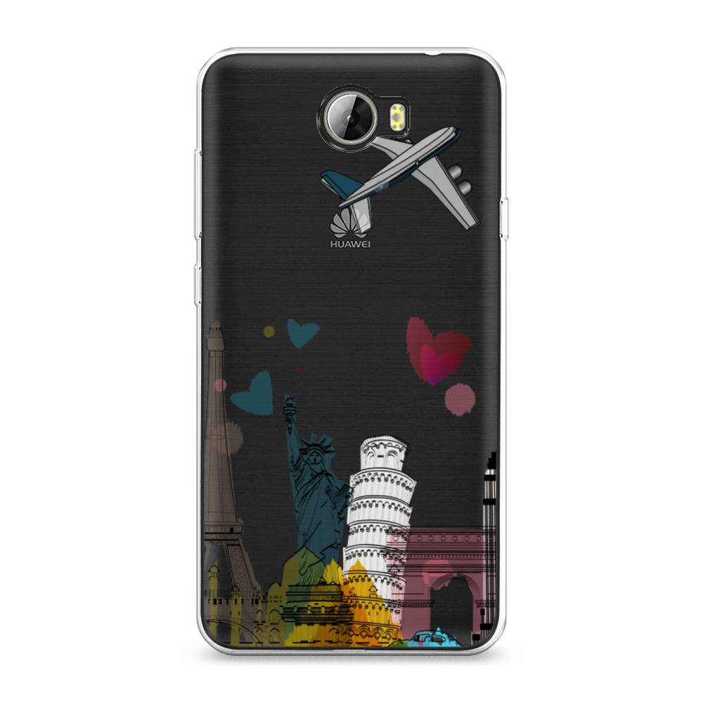 

Чехол Awog на Honor 5A "Самолет путешествий", Желтый, 60350-10