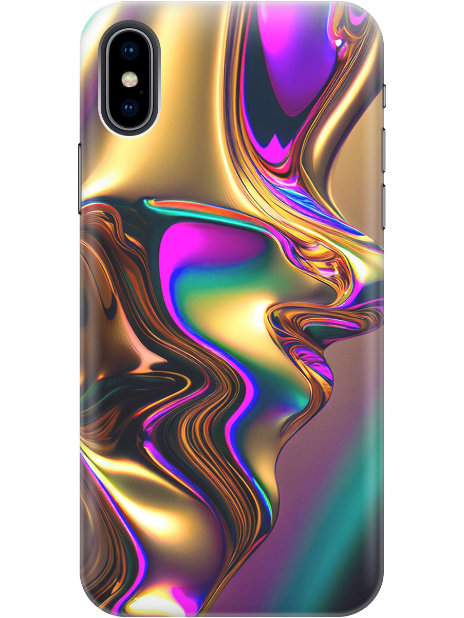 

Силиконовый чехол на Apple iPhone Xs / X с принтом "Золотистая абстракция", Прозрачный;золотистый;фиолетовый, 715365431