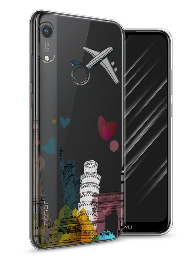 

Чехол Awog на Honor 8A (8A Pro/Prime) "Самолет путешествий", Желтый, 68750-10