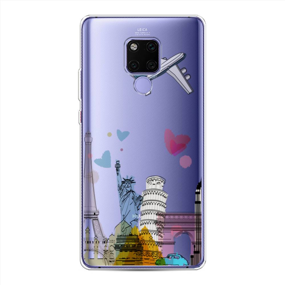 

Чехол Awog на Huawei Mate 20X "Самолет путешествий", Желтый, 66950-10