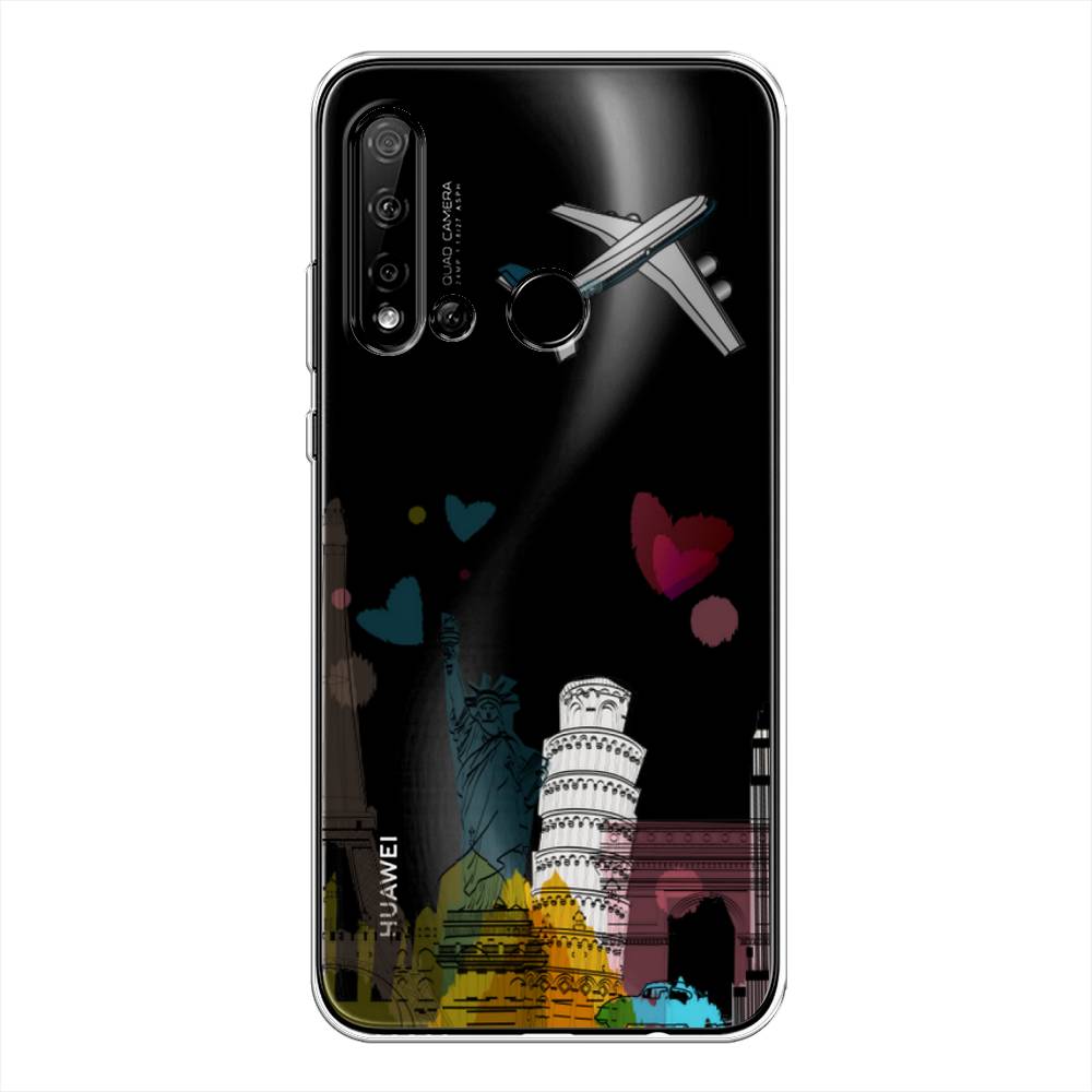 

Чехол Awog на Huawei Nova 5i "Самолет путешествий", Желтый, 69850-10