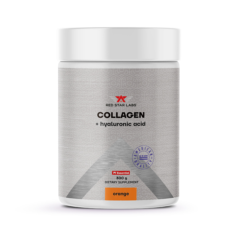 фото Коллаген red star labs collagen+hyaluronic acid 300 г вкус апельсин